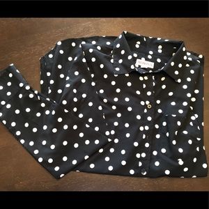 Polka Dot Button Up Top